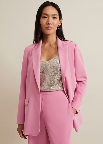 Phase Eight Elandra Tux Jackets Pink Australia | ER9176203